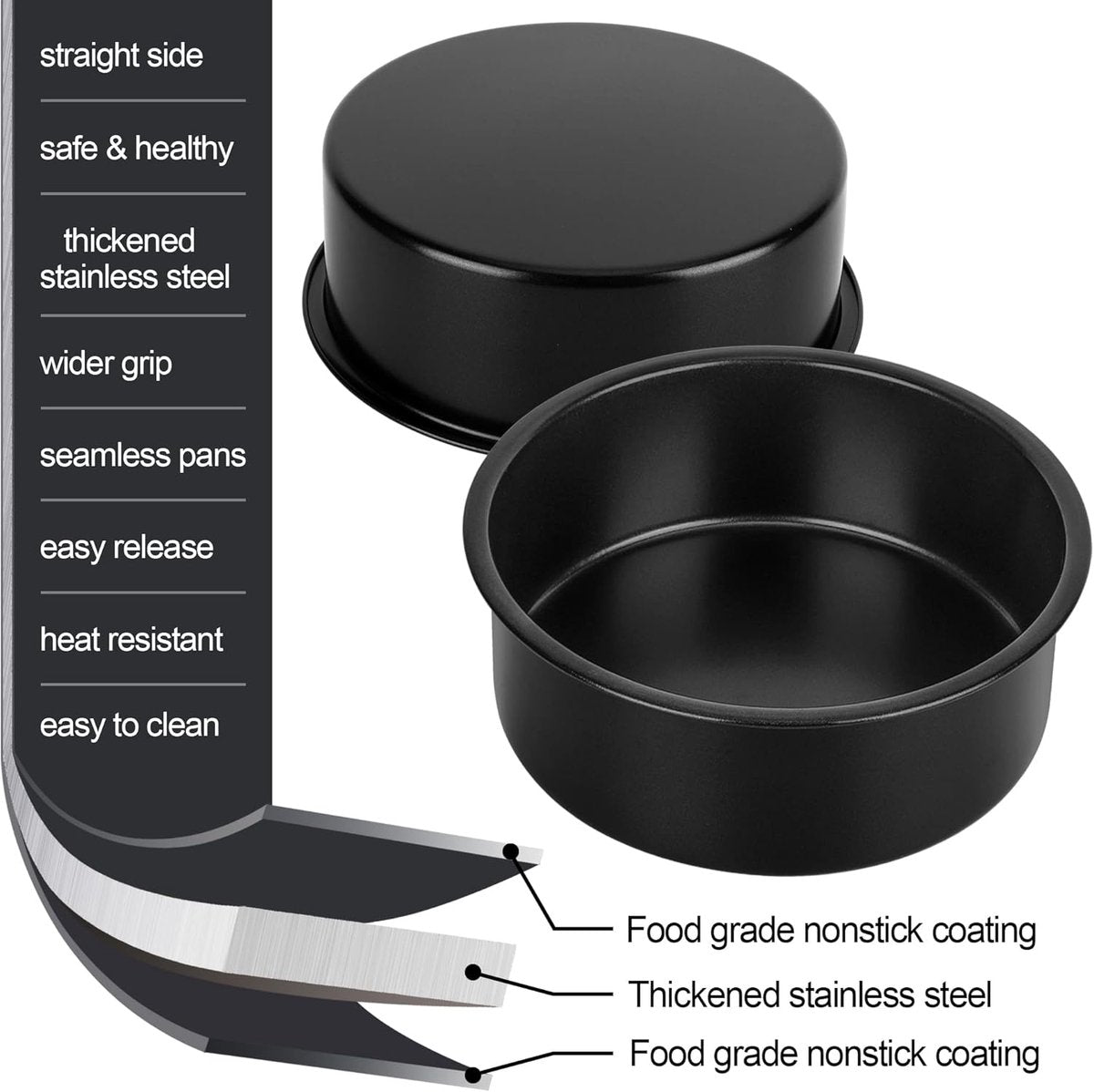 Non-stick 10 cm & 15 cm Cake Tin Set (set of 2) Secondary image