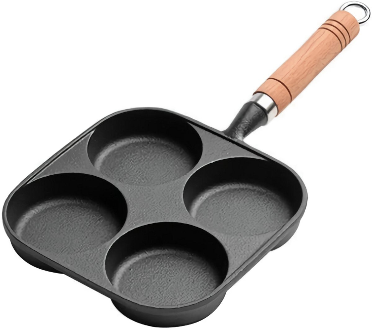 Four-pan 18 cm - Cast Iron - Natural Non-Stick Coating - For Eggs & Hamburgers Hauptbild