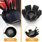 Pan Protectors - 6 Pieces - 38 Cm - Pan Protector - For Between Pans - Protection Set - Prevent Scratches on Cutlery - Anti-Scratch - Heat Resistant - Black
