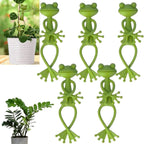 5 Pieces - Frog Plant Stand - Plant Support - Green Frog Plant Supports - Cute Frog Flowerpot Hugger Plant Climbing Fixture Clips - Freestanding - Animal Figurines Planter Pot Hanger Decorations