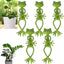 5 Pieces - Frog Plant Stand - Plant Support - Green Frog Plant Supports - Cute Frog Flowerpot Hugger Plant Climbing Fixture Clips - Freestanding - Animal Figurines Planter Pot Hanger Decorations