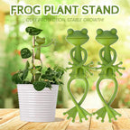5 Pieces - Frog Plant Stand - Plant Support - Green Frog Plant Supports - Cute Frog Flowerpot Hugger Plant Climbing Fixture Clips - Freestanding - Animal Figurines Planter Pot Hanger Decorations