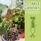 5 Pieces - Frog Plant Stand - Plant Support - Green Frog Plant Supports - Cute Frog Flowerpot Hugger Plant Climbing Fixture Clips - Freestanding - Animal Figurines Planter Pot Hanger Decorations