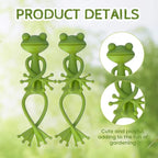 5 Pieces - Frog Plant Stand - Plant Support - Green Frog Plant Supports - Cute Frog Flowerpot Hugger Plant Climbing Fixture Clips - Freestanding - Animal Figurines Planter Pot Hanger Decorations