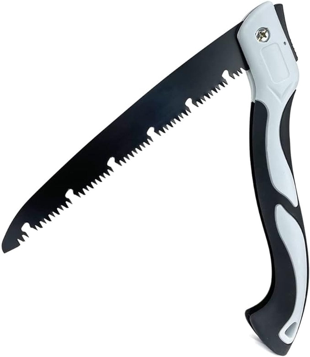 Folding Saw - Folding Pruning Saw - Garden Hand Saw - Folding Saw - 250 mm Saw Blade, 525 mm Total Length - Black - Tree Saw - Wood Saw - Manganese Steel Main image