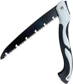 Folding Saw - Folding Pruning Saw - Garden Hand Saw - Folding Saw - 250 mm Saw Blade, 525 mm Total Length - Black - Tree Saw - Wood Saw - Manganese Steel