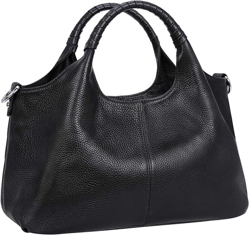 Women's Shoulder Bag - Vintage Handbag - Vintage Handbag with Multiple Compartments - Everyday | Travel Bag - Versatile - Large Capacity - Commuter Bag - Tote Bag - Shoulder/Crossbody Bag - Black