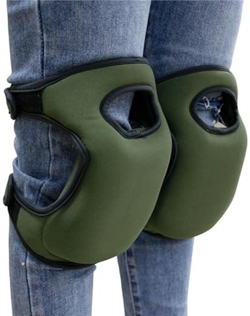 2-Pack - Garden Knee Braces - Soft and Comfortable Protective Knee Braces - Adjustable and Non-Slip - For Gardeners to Use When Cleaning, Scrubbing Floors and Pruning (Green) Main image