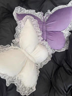 Decorative Cushions - Butterfly-shaped decorative cushion - Soft, supportive cushion - Suitable for office chairs and car seats (Purple)