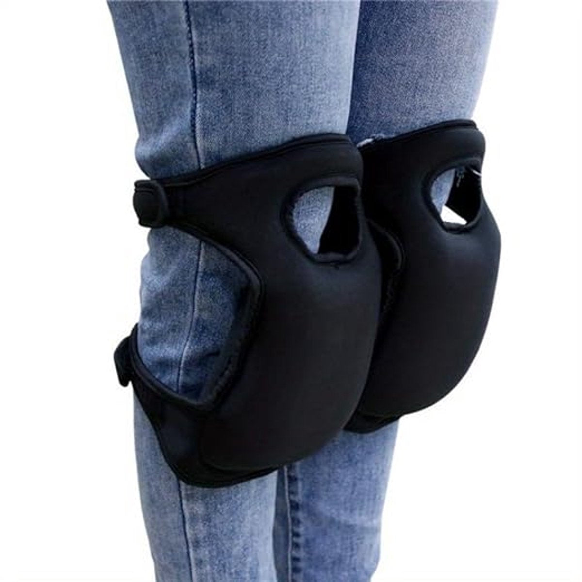 2-Pack - Garden Knee Braces - Soft and Comfortable Protective Knee Braces - Adjustable and Non-Slip - For Gardeners to Use When Cleaning, Scrubbing Floors and Pruning (Black) Main image