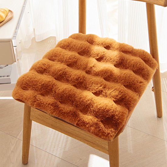 Seat cushion - Seat cushion - Living room cushion - Soft and supple chair cushion with non-slip bottom - Suitable for cars, home offices, dining rooms and kitchens (Orange, 45 x 45 cm) Main image