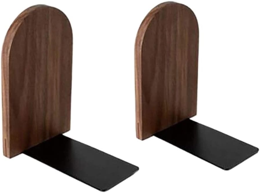 Bookends - Non-slip bookends - Heavy duty wooden bookends - Removable - 2-pack Main image