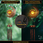 Magic Wind Chime, Solar moon and sun lighting, Outdoor lighting, Wind organ, Solar lighting, Solar garden lighting