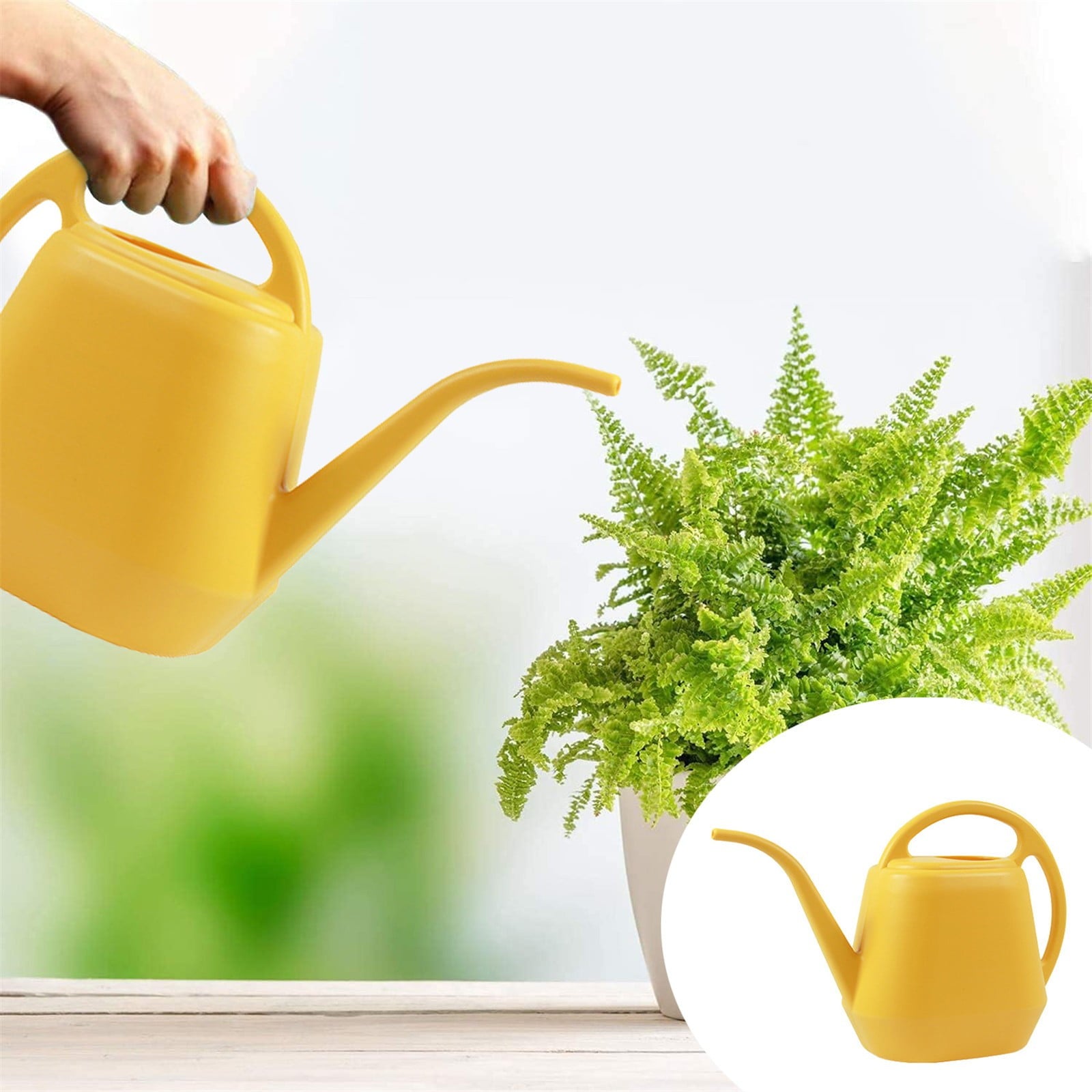 Pot Watering Jug Small Plant Indoor Watering Plant Indoor Watering Jug Long Spout Watering Jug Watering Garden Pot Household Watering Jug Watering Garden Kettle （2L） Yellow