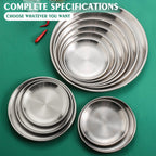 JWDX Kitchen, Kitchen Tools Clearance, Pizza Pan Set Chef Stainless Steel Round Baking Pizza Pans Pizza Tray for Pizza Pie Cake Cookie Heavy Duty & Durable Oven Silver