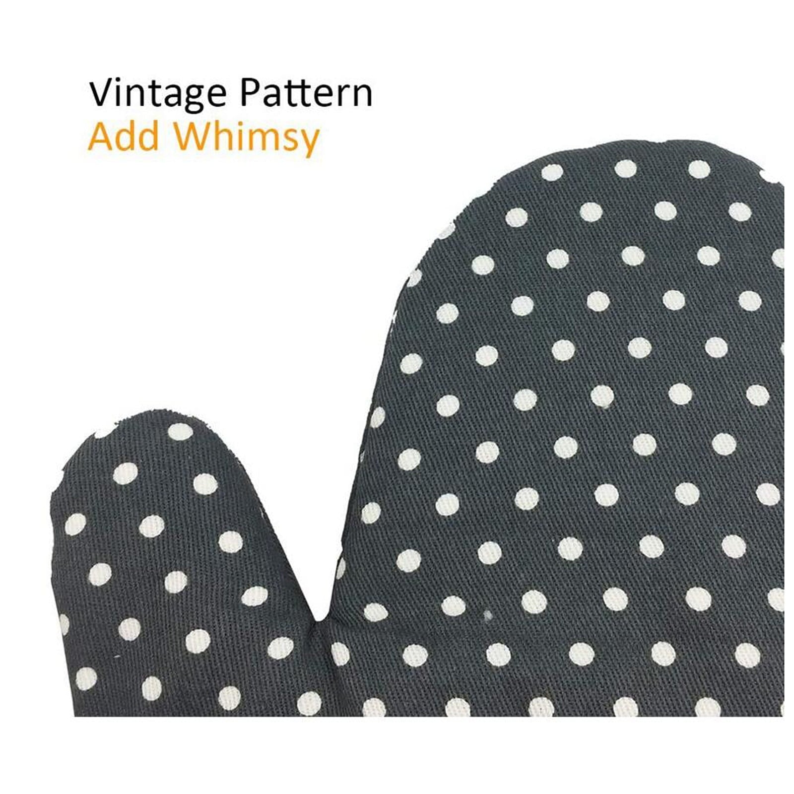 Oven Mitts ! Kitchen Cooking Cotton Microwave Oven Gloves Mitts Pot Pad Heat Protected Beige, Oven Socks Promotion Include 2*Oven Gloves AS shown