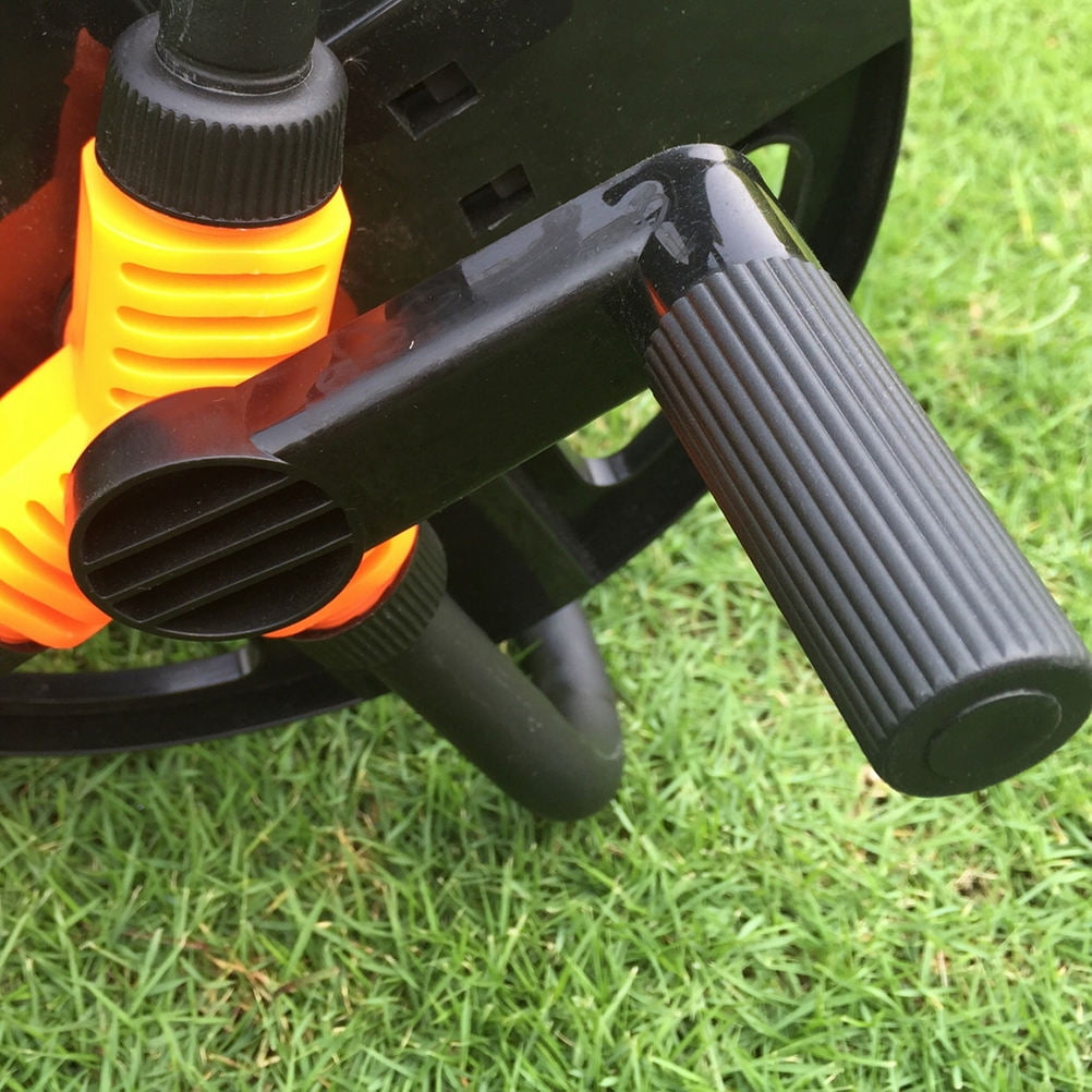 Garden Water Hose Reel Hose Reel Black Stainless Steel 1Pcs