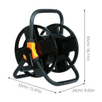 Garden Water Hose Reel Hose Reel Black Stainless Steel 1Pcs