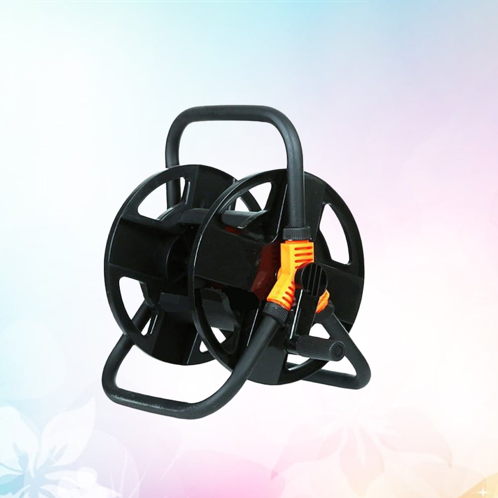 Garden Water Hose Reel Hose Reel Black Stainless Steel 1Pcs