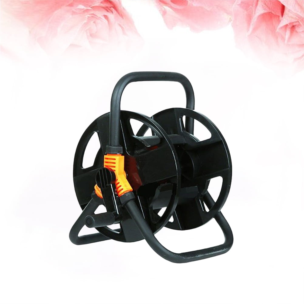 Garden Water Hose Reel Hose Reel Black Stainless Steel 1Pcs