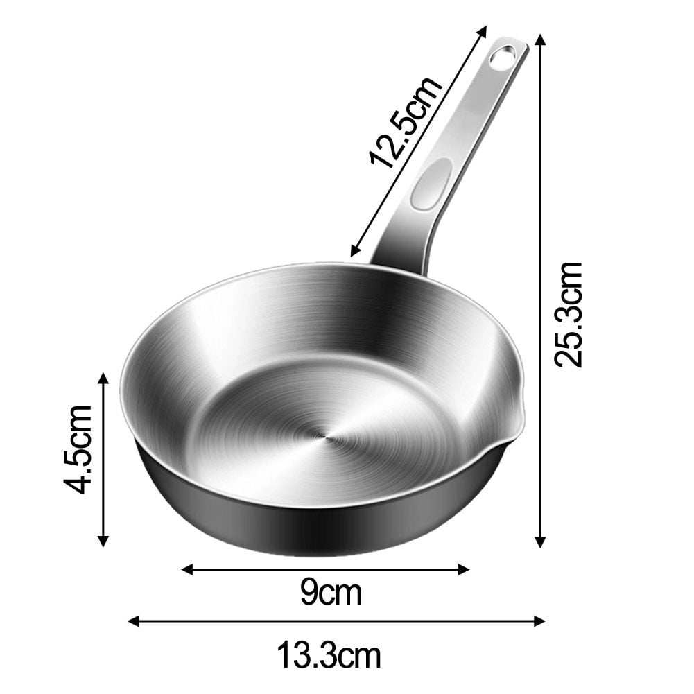 Compact Stainless Steel Sauce Pan Mini Egg Skillet for Easy Cooking and Pouring Suitable for Gas and Induction Stoves S Hauptbild
