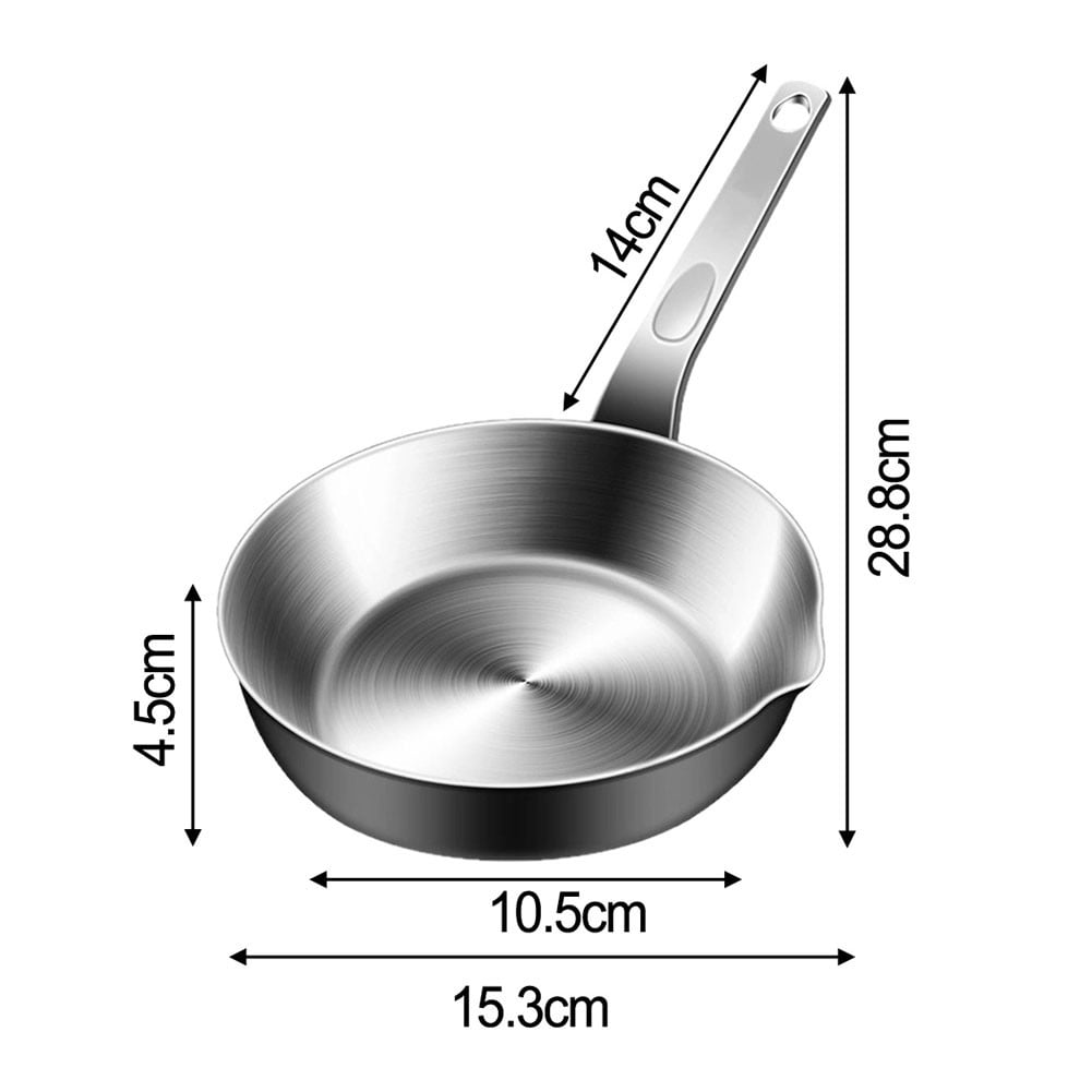 Compact Stainless Steel Sauce Pan Mini Egg Skillet for Easy Cooking and Pouring Suitable for Gas and Induction Stoves S M Hauptbild