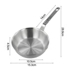 Compact Stainless Steel Sauce Pan Mini Egg Skillet for Easy Cooking and Pouring Suitable for Gas and Induction Stoves S M