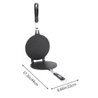 Waffle Maker,Baking pizzelle Maker,Quesadilla Maker ice Cream Cone Maker,Large Waffle Maker Cake pan,Mini Crispy Machine,Multipurpose Tortilla Press Stove Top Pan for Kitchen L Black