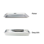 Stainless Steel Roasting, Pan Non-Stick Big Roaster Pan for Grilling or Drip Pan for Turkey, Durable Baking, Lasagna Pan, Dishwasher Safe, 1 Pcs, 10.63x7.87x0.79 10.63" x 7.87" x 0.79" Silver