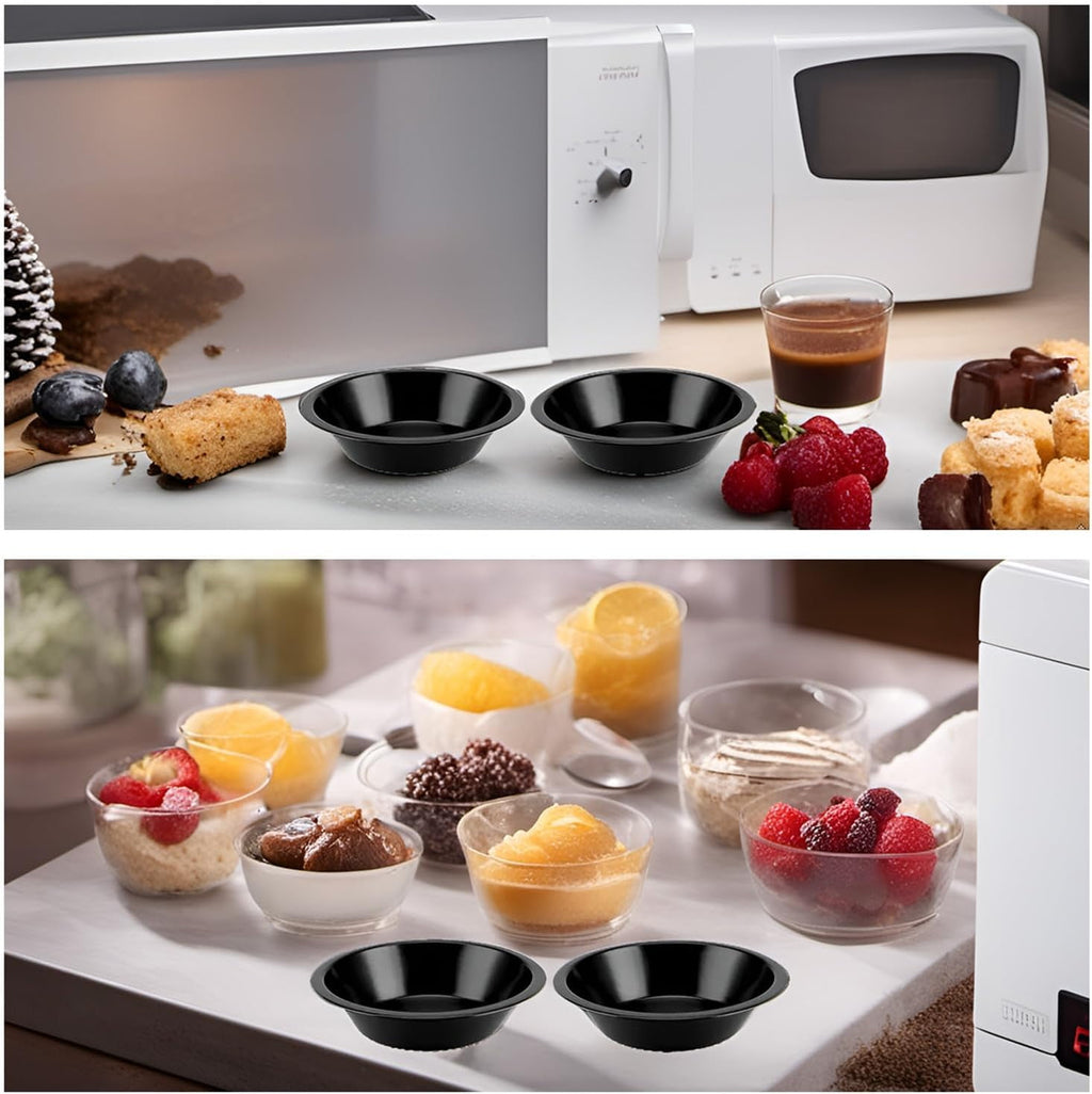 Tutuviw 6 Pack 5 inch Reusable Small Pie Pans, Nonstick Small Pie Tins, Carbon Steel Pie Pans, Mini Pie Pans for Baking, Round Bread and Meat Pie Tins Mini Pie Tins for Cake Dessert