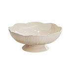 Ceramic Fruit Bowl for Kitchen Counter, Lights Pitches Fruit Plates, Decorative Bowl, Pedestal Bowl, Footed Bowl, Modern Fruit Bowl, Large Fruit Bowl, Home Decorative Bowls White