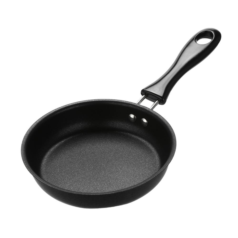 One Egg Frying Pan, Mini Frying Eggs Pan, Mini Fry Frying Pan, Single Egg Durable Small Pan with Handle, Heat Resistant Non Stick Pot, Portable Pan, Mini Cookware, Non-Stick Pancake Omelet Black Secondary image