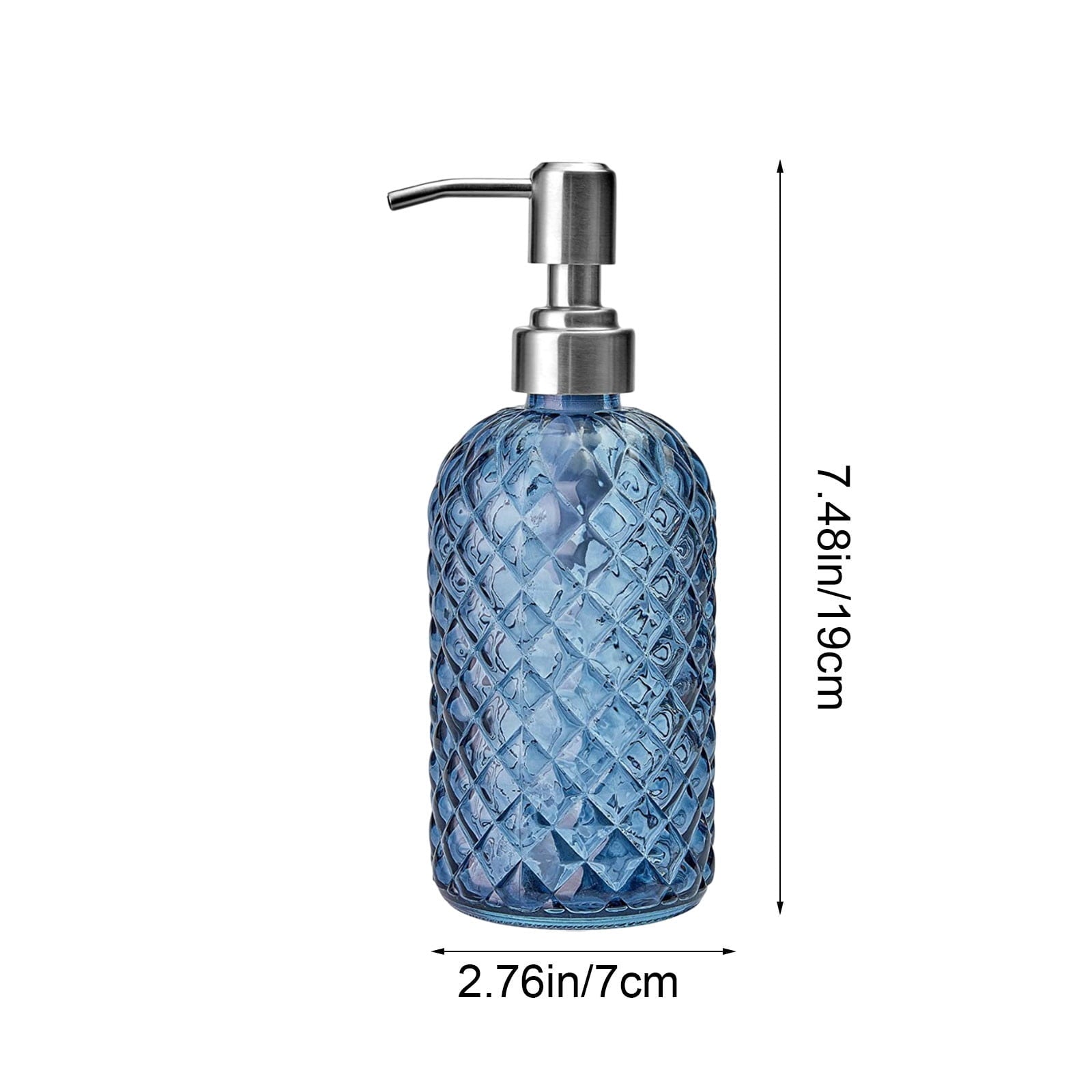 Glass Soap Dispenser 440mL - Azure
