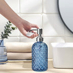 Glass Soap Dispenser 440mL - Azure