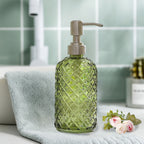 Glass Soap Dispenser 440mL - Green