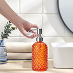 Glass Soap Dispenser 440mL - Orange