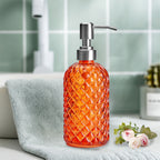 Glass Soap Dispenser 440mL - Orange