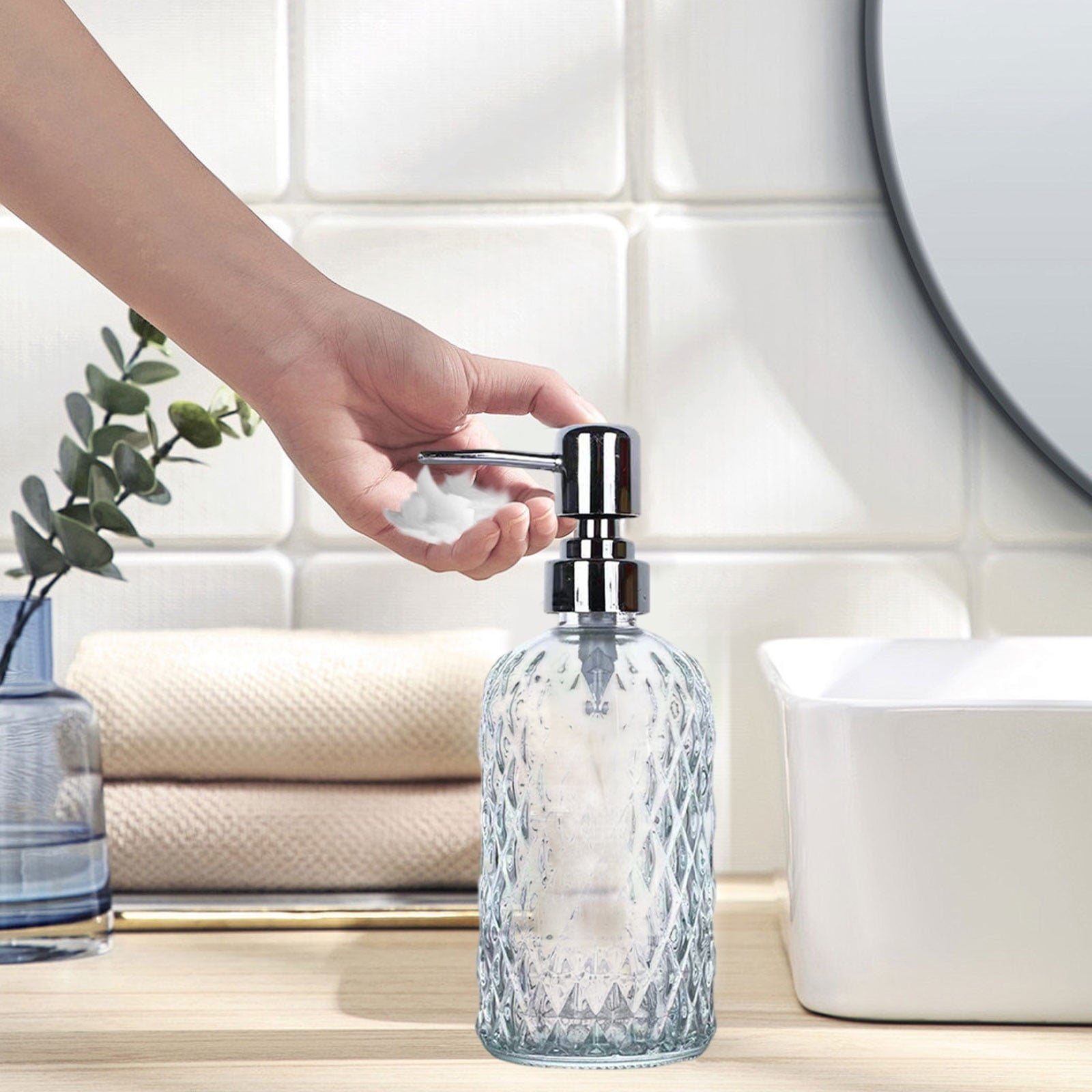 Glass Soap Dispenser 440mL - Clear