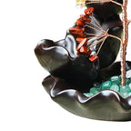 Incense Burner Stress Relief Incense Burner Faux Crystal Tree Backflow Incense Holder for Home Meditation Room Decorations