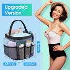 Mesh Shower Caddy Portable for College Dorm Room Essentials with 8 Pockets,Hanging Shower Caddy Dorm Basket,Quick Dry Shower Bag for Bathroom