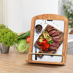 Beautiful Cookbook Stand for Your Kitchen Counter - Solid Wood Stand Easily Keeps Cook or Recipe Books Open for Convenient Cooking -