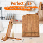 Beautiful Cookbook Stand for Your Kitchen Counter - Solid Wood Stand Easily Keeps Cook or Recipe Books Open for Convenient Cooking -
