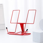 File Sorters Portable Book Holder Adjustable Reading Rest Recipe Cookbook Stand Cell Phone Stand for Cookbook Textbook Tablet Holder ( Red)