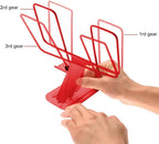 File Sorters Portable Book Holder Adjustable Reading Rest Recipe Cookbook Stand Cell Phone Stand for Cookbook Textbook Tablet Holder ( Red)