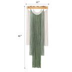 Wall Hanging Boho Wall Decor Green and Beige Yarn Wall Art for Living Room Bedroom Office Nursery Apartment Yoga Room Decor,（ Green ）