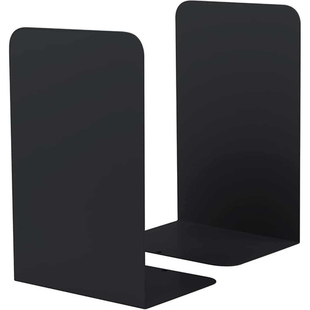 Book Ends, Bookends for Shelves, Home, Office, Metal Book Stopper for Books, Metal Bookend Supports, Modern Minimalist Style Decorative Bookend, Black (1 Pair/2pcs) Main image