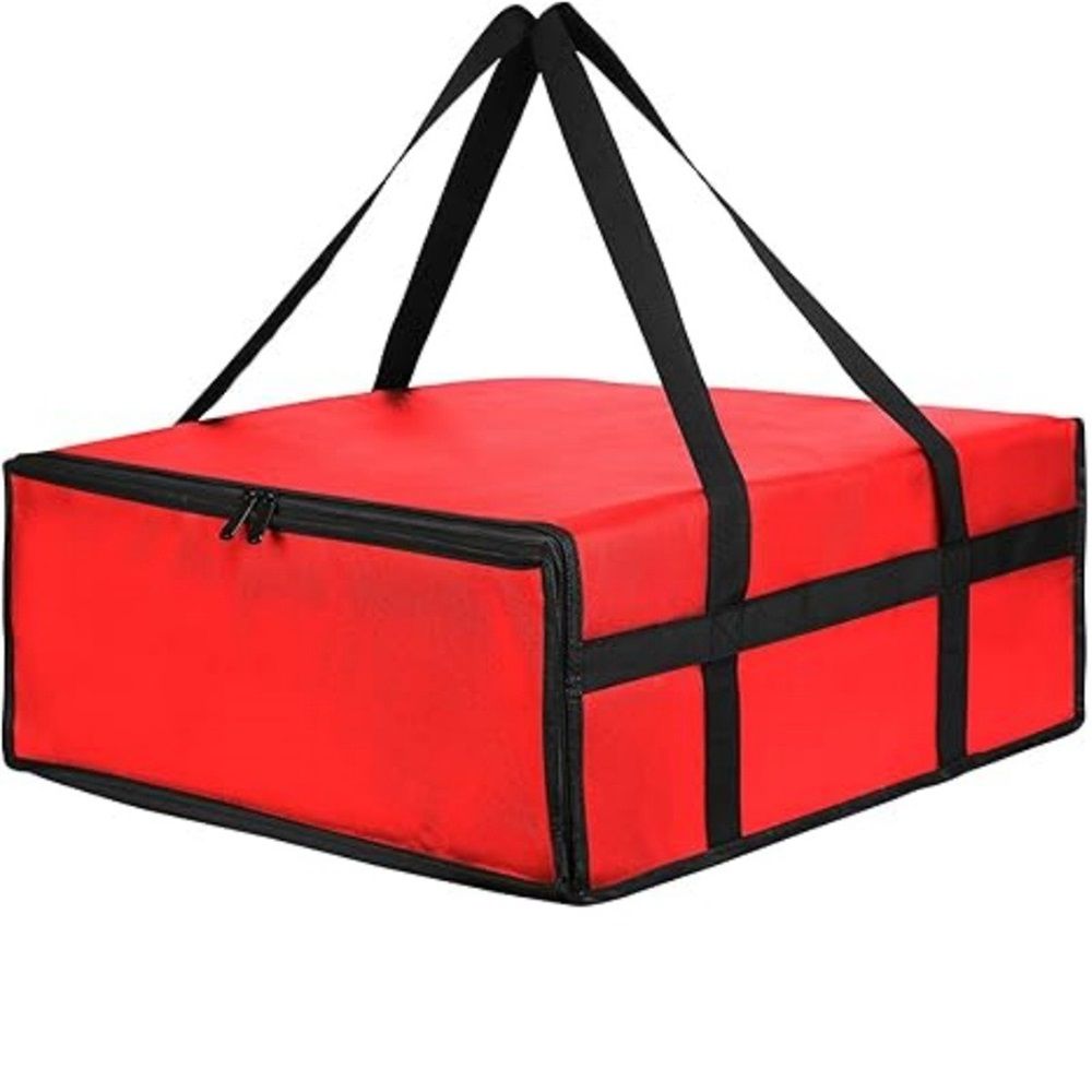 Large Insulated Red Pizza Carrier Bag Main image