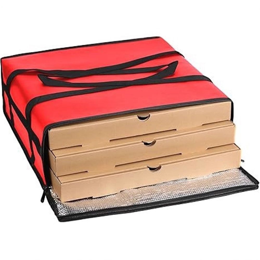 Large Insulated Red Pizza Carrier Bag