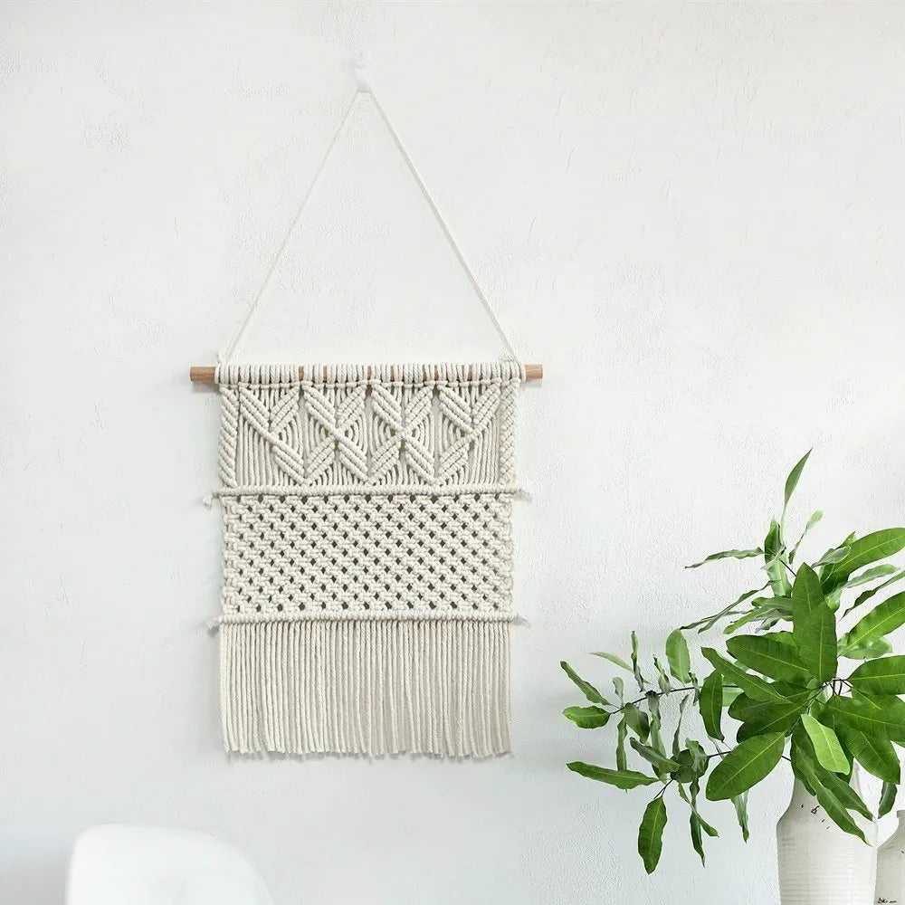 Hanging  Tapestry  Hand Woven Tapestries Boho Wall Art Decor Home Wall Decor Wall Pediment