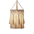 Boho Lamp Shade,Boho Hanging Lamp Handmade Lamp Shade Plug in Pendant Light,Bohemian Hanging Lights for Boho Bedroom Decor Living Room (Only lampshade)